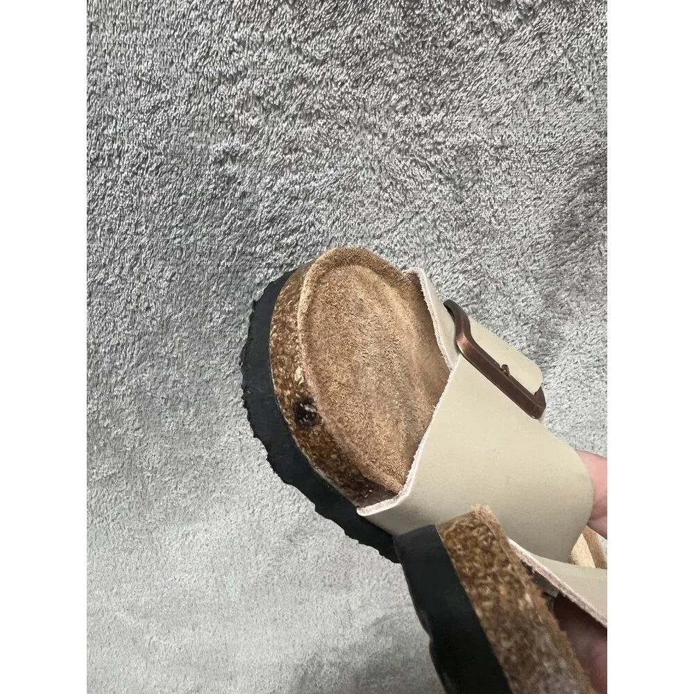 NEW Women’s SIZE 7 Project CLOUD Bahama Sandals-Anti-Slip-beige Leather Footbed - Picture 6 of 8